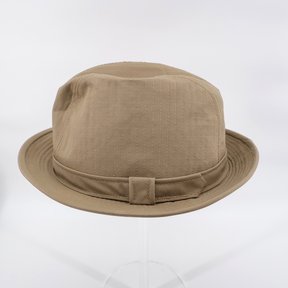 Dorfman Pacific Pinstripe Fedora Hat Tan Mens S